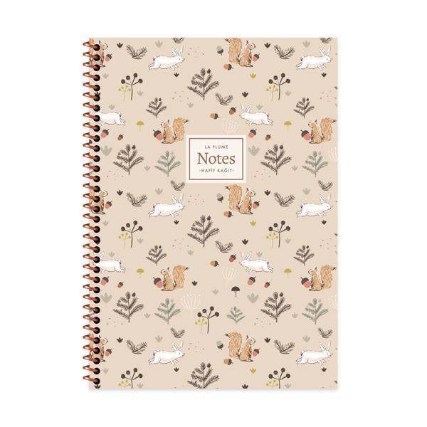 Keskin A4 Kareli PP Kapak La Plume Forest Defter - Sincap - Image 1