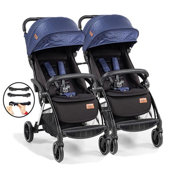 Baby2go Tulipa Cabin Otomatik Katlanan İkiz / Siyah Mavi - Image 1
