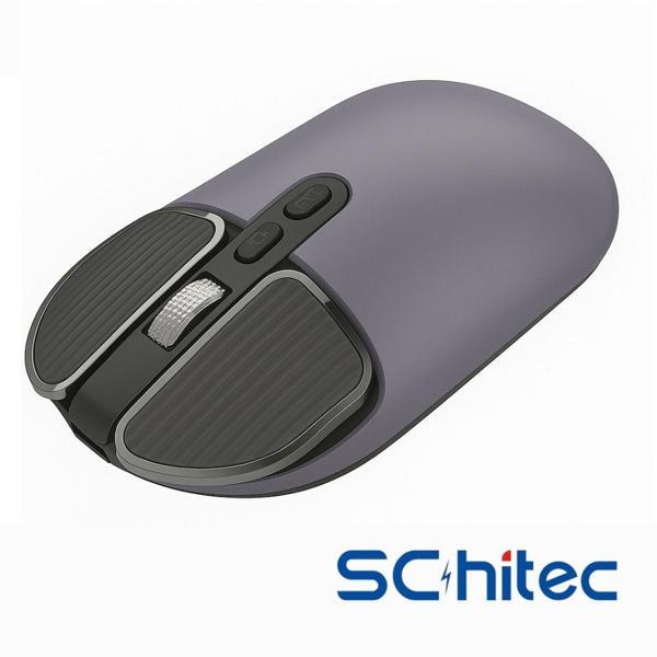 Schitec M203 Çift Modlu Taşınabilir Optik Kablosuz 2.4GHz ve Bluetooth Bağlantılı Süper Sessiz Mouse Lila - Image 1