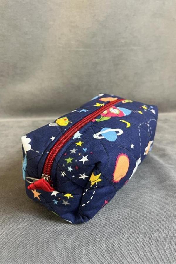 Uretti - Ege 7366 El Yapımı Pamuk Kumaş Kalemlik / 10cm x 18 Cm - Image 1