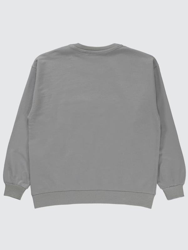 Batman Baskılı 6-9 Yaş Sweatshirt - Gri9-10 Yaş - Image 1