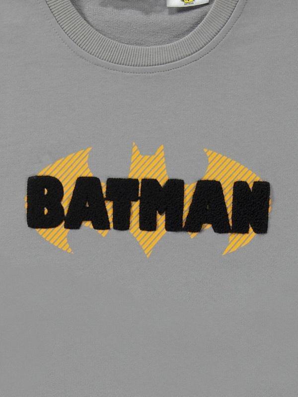 Batman Baskılı 10-13 Yaş Sweatshirt - Gri11-12 Yaş - Image 1
