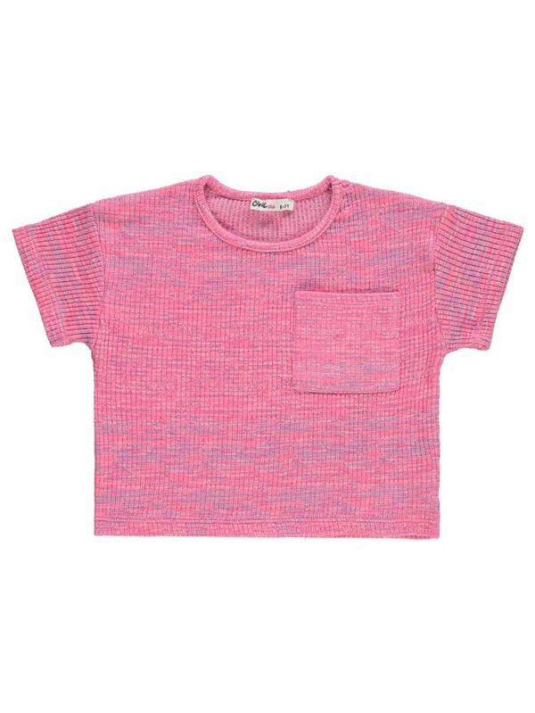 Civil Girls Renkli Melanjlı Kaşkorse 10-13 Yaş Tişört - Pembe12-13 Yaş - Image 1