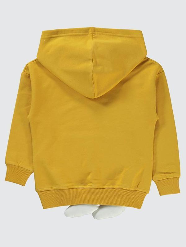 Civil Boys Ayıcık Baskılı Ayaklı 2-5 Yaş Sweatshirt - Hardal2-3 Yaş - Image 1