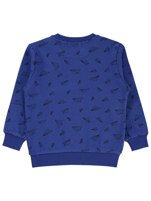 Civil Boys Kağıt Uçak Baskılı 2-5 Yaş Sweatshirt - Mavi3-4 Yaş - Image 1