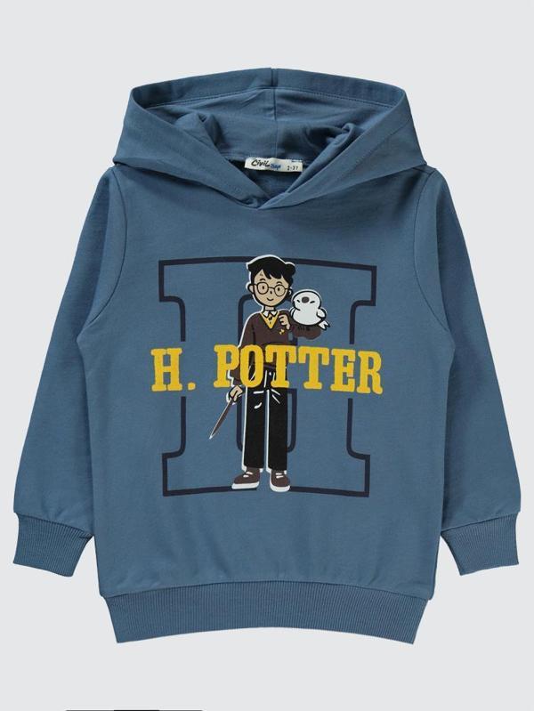 H Potter Baskılı 2-5 Yaş Sweatshirt - Mavi2-3 Yaş - Image 1