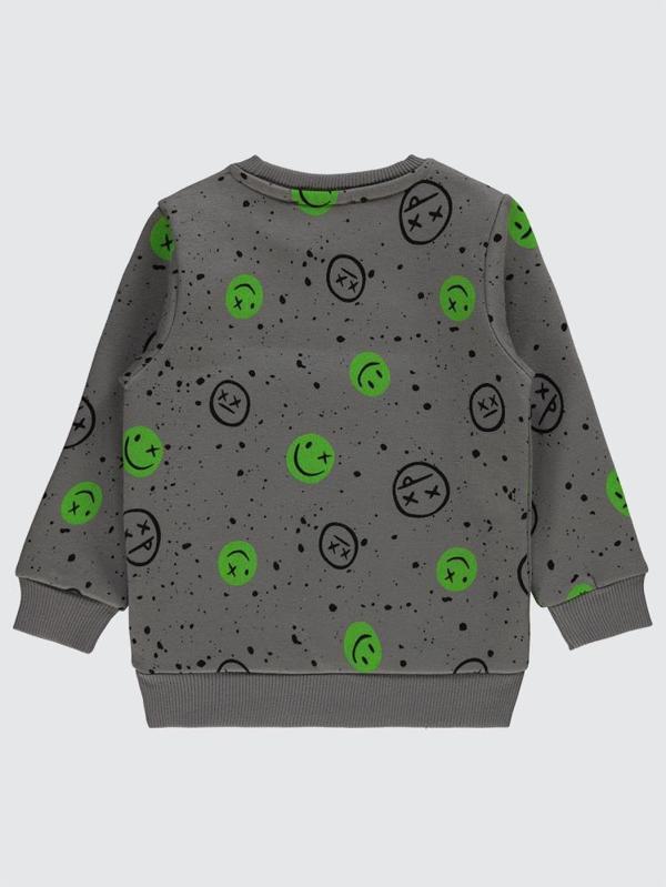 Civil Boys Emoji Empirme 2-5 Yaş Sweatshirt - Gri2-3 Yaş - Image 1