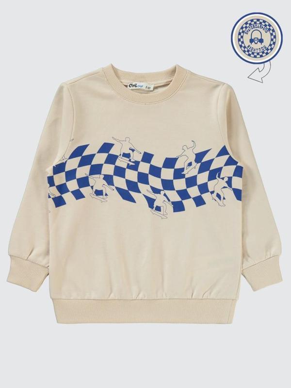 Civil Boys Skate Dama Baskılı 2-5 Yaş Sweatshirt - Gri2-3 Yaş - Image 1