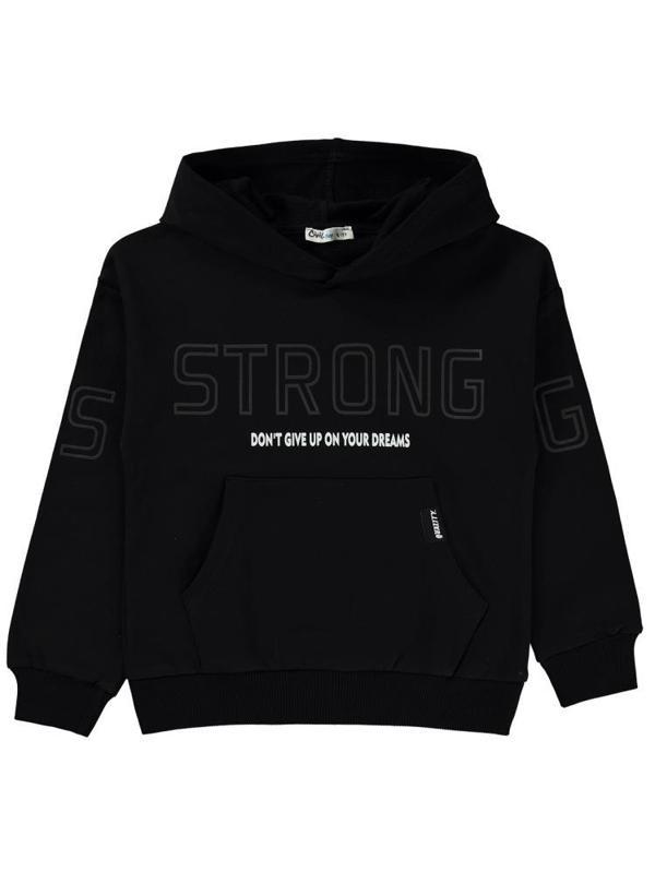Civil Boys Strong baskılı 6-9 Yaş Sweatshirt - Siyah6-7 Yaş - Image 1