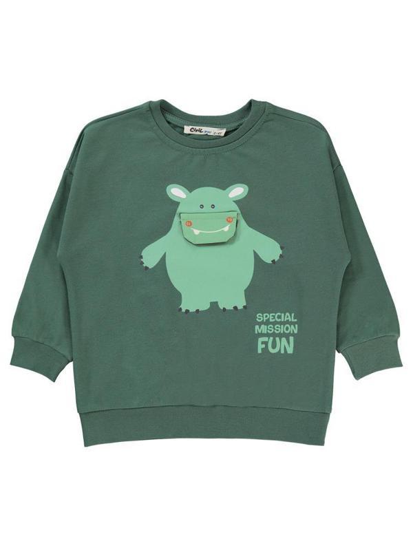 Civil Boys Specıal Mıssıon Fun Baskılı 2-5 Yaş Sweatshirt - Haki2-3 Yaş - Image 1