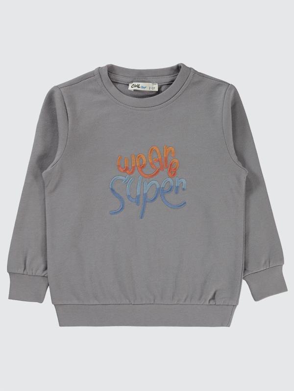 Civil Boys Super Baskılı 2-5 Yaş Sweatshirt - Gri2-3 Yaş - Image 1