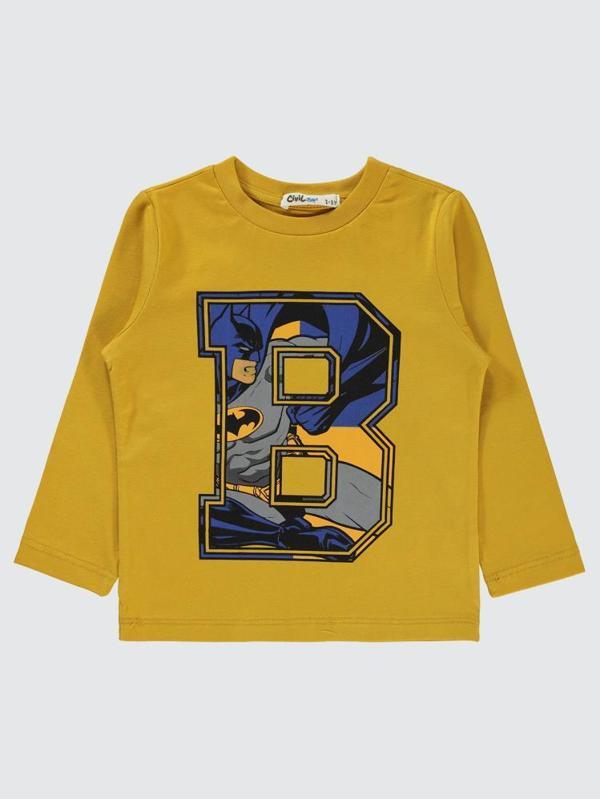 Batman Baskılı 2-5 Yaş Sweatshirt - Hardal4-5 Yaş - Image 1