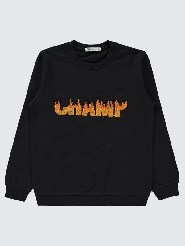 Civil Boys Champ Baskılı 10-13 Yaş Sweatshirt - Siyah12-13 Yaş - Image 1