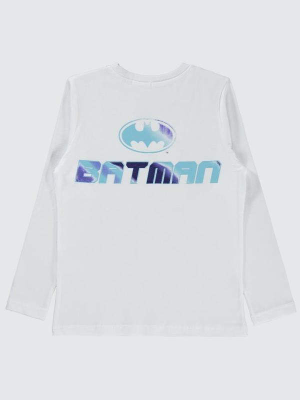 Batman Baskılı 6-9 Yaş Sweatshirt - Beyaz8-9 Yaş - Image 1
