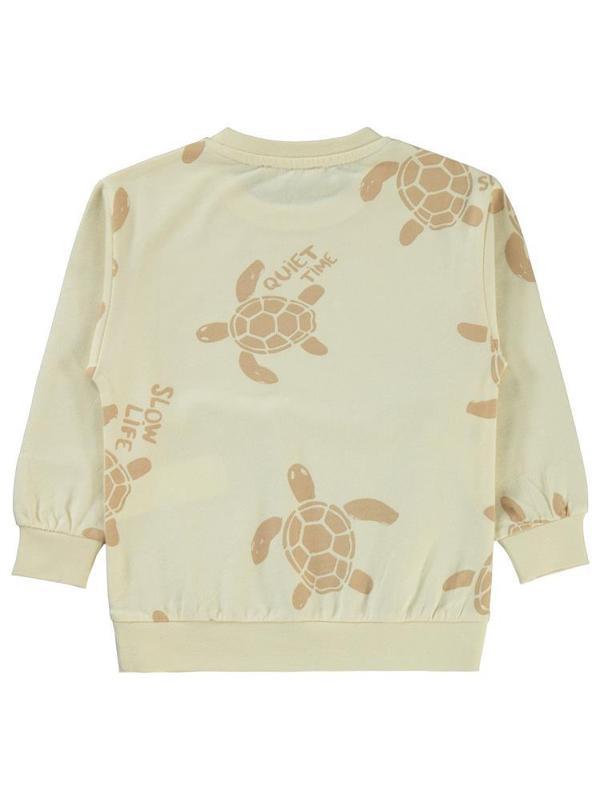Civil Boys Kaplumbağa Baskılı 2-5 Yaş Sweatshirt - Fil Dişi5-6 Yaş - Image 1