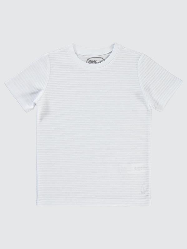 Civil Boys Yelken Nakışlı 6-9 Yaş Tişört - Beyaz8-9 Yaş - Image 1