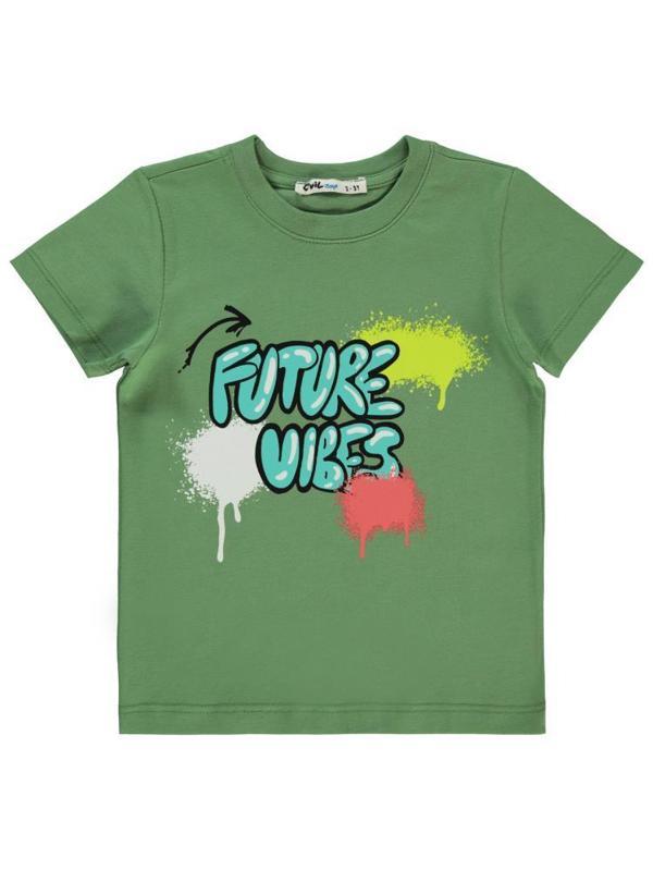 Civil Boys Future Vıbes Baskılı 2-5 Yaş Tişört - Haki2-3 Yaş - Image 1