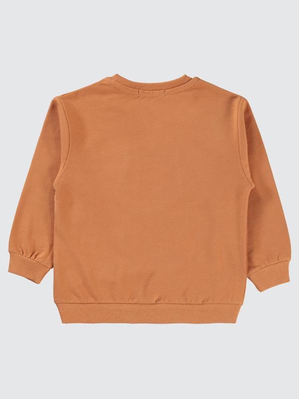 Civil Boys Kedi Nakışlı 2-5 Yaş Sweatshirt - Turuncu2-3 Yaş - Image 1