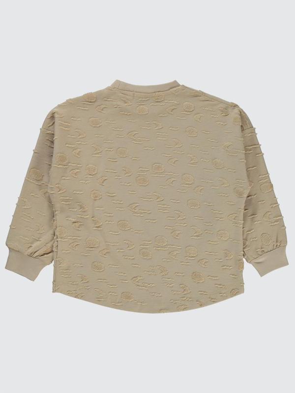 Civil Boys Ay Desenli 2-5 Yaş Sweatshirt - Bej2-3 Yaş - Image 1