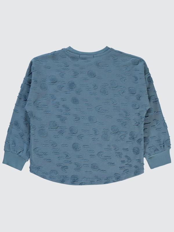 Civil Boys Ay Desenli 2-5 Yaş Sweatshirt - Mavi5-6 Yaş - Image 1