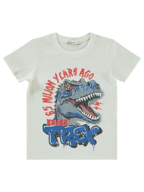 Civil Boys Trex Baskılı 2-5 Yaş Tişört - Ekru2-3 Yaş - Image 1