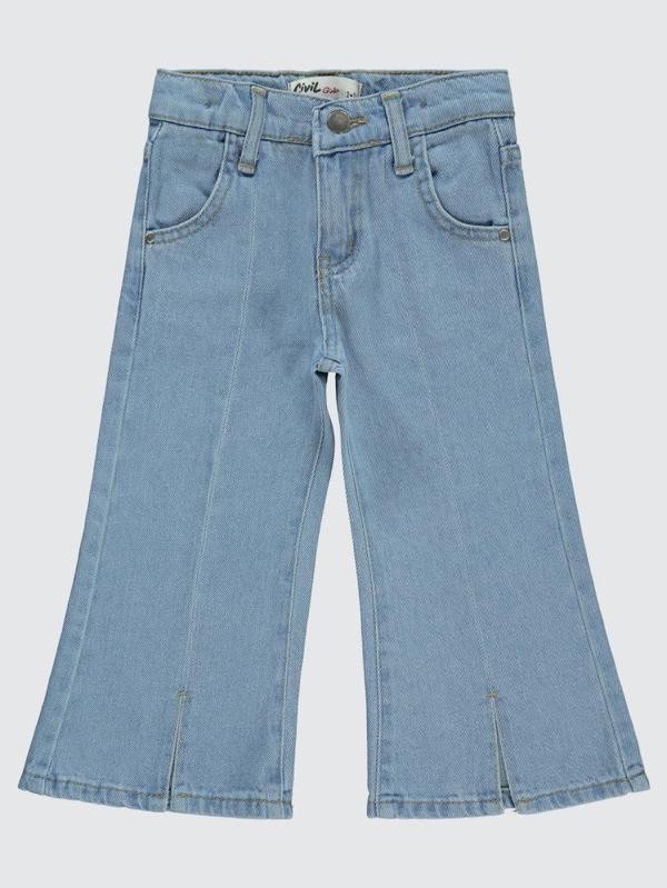 Civil Girls Yırtmaçlı 2-5 Yaş Pantolon - Mavi5-6 Yaş - Image 1