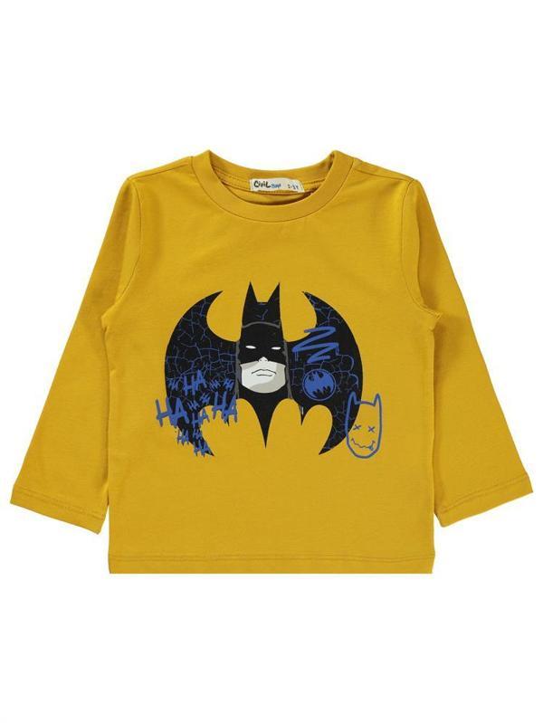 Batman Baskılı 2-5 Yaş Sweatshirt - Hardal4-5 Yaş - Image 1
