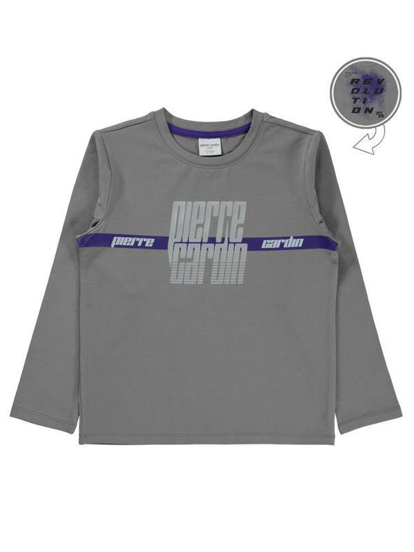 Pierre Cardin Sırtı Revolutıon Baskılı 6-9 Yaş Sweatshirt - Gri8-9 Yaş - Image 1