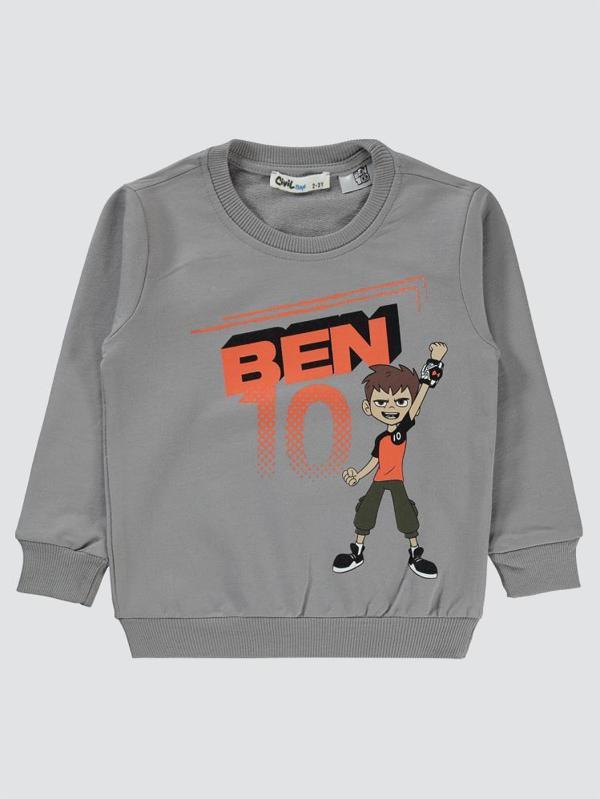 Ben10 Baskılı 2-5 Yaş Sweatshirt - Gri2-3 Yaş - Image 1