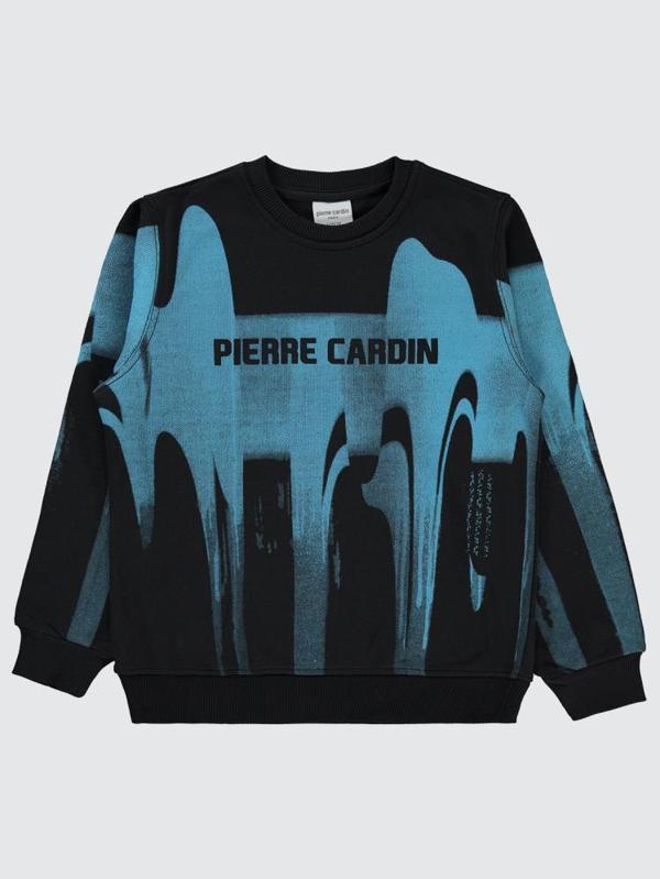 Pierre Cardin Baskılı 6-9 Yaş Sweatshirt - Siyah7-8 Yaş - Image 1