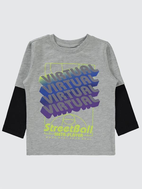 Civil Boys Streetball Baskılı 2-5 Yaş Sweatshirt - Gri2-3 Yaş - Image 1