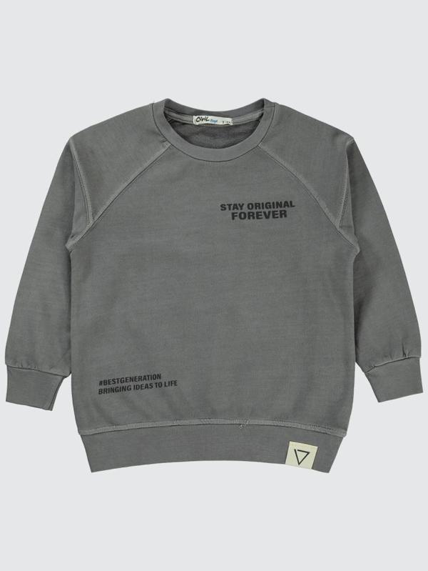 Civil Boys Stay Orıgınal Baskılı 2-5 Yaş Sweatshirt - Gri2-3 Yaş - Image 1