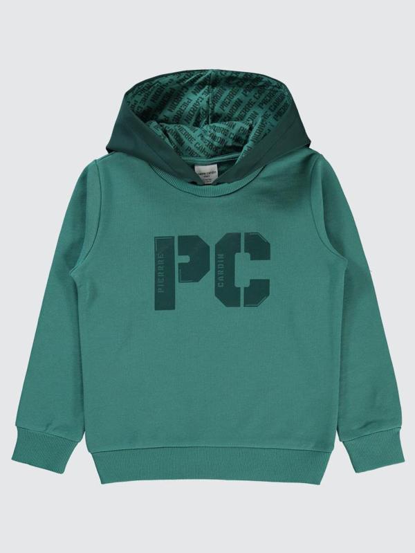 Pierre Cardin PC Baskılı 10-12 Yaş Sweatshirt - Yeşil11-12 Yaş - Image 1