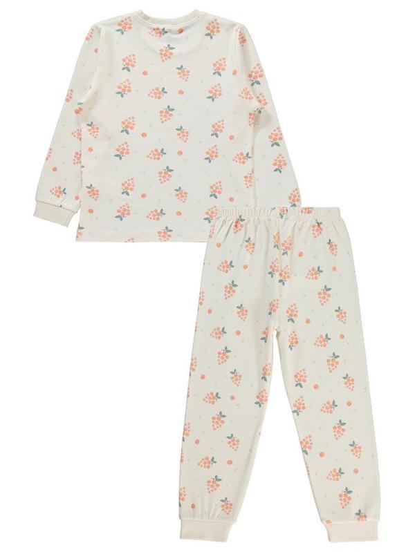 Civil Girls Üzüm Desenli 6-9 Yaş Pijama Takımı - Pudra7-8 Yaş - Image 1