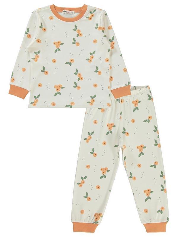 Civil Girls Mandalina Desenli 2-5 Yaş Pijama Takımı - Pudra4-5 Yaş - Image 1