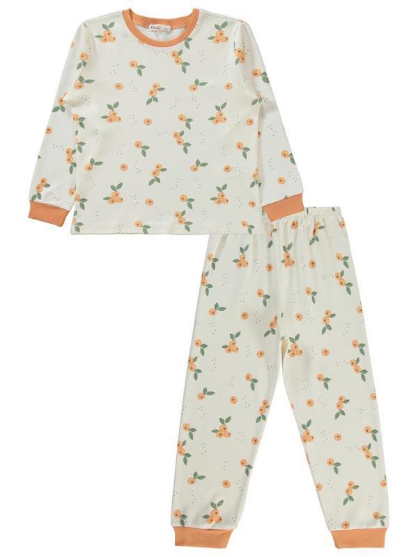 Civil Girls Mandalina Desenli 6-9 Yaş Pijama Takımı - Pudra8-9 Yaş - Image 1