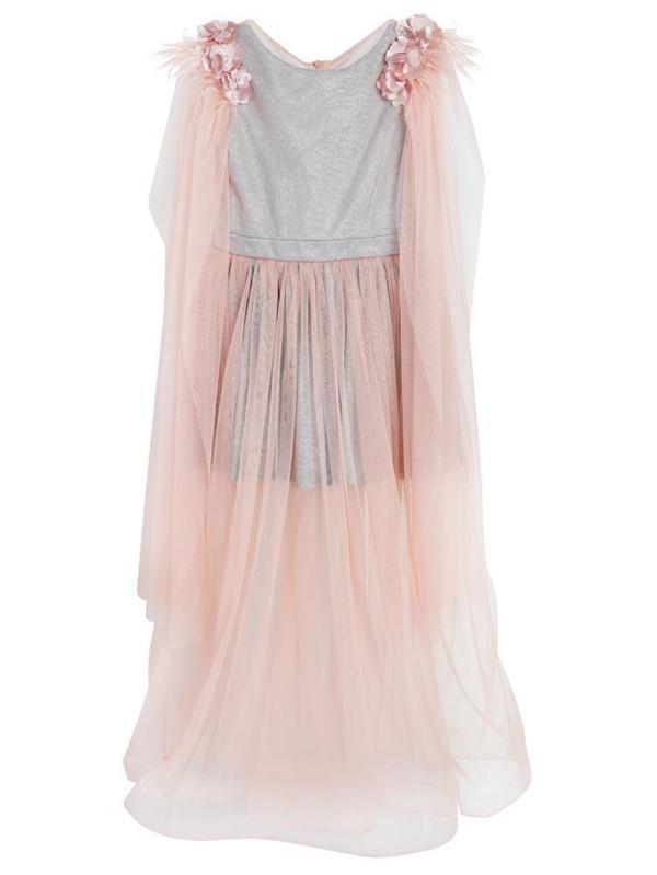 Civil Girls Şal Kollu 6-14 Yaş Abiye - Pudra8-9 Yaş - Image 1