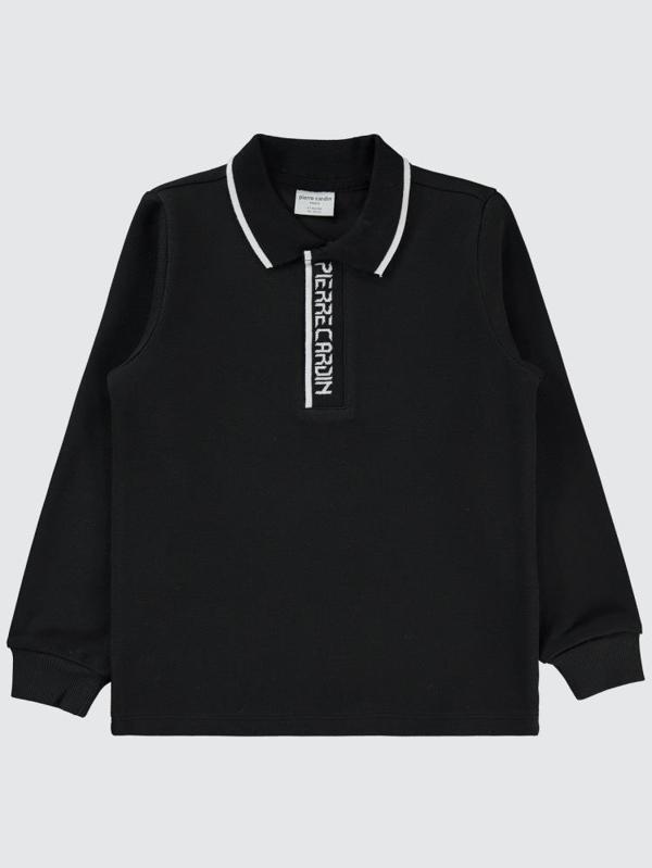 Pierre Cardin Yakası Pıerre Cardın Baskılı 10-12 Yaş Sweatshirt - Siyah11-12 Yaş - Image 1
