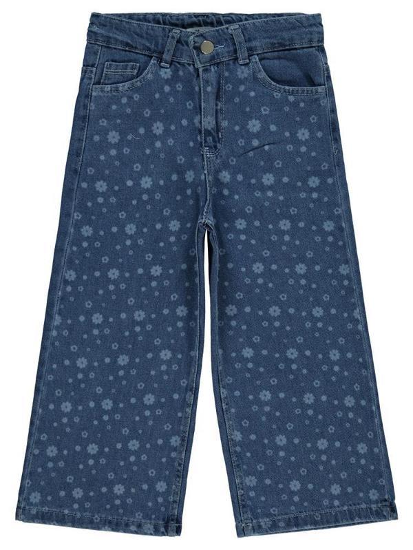 Civil Girls Çiçek Baskılı 10-13 Yaş Pantolon - Mavi12-13 Yaş - Image 1