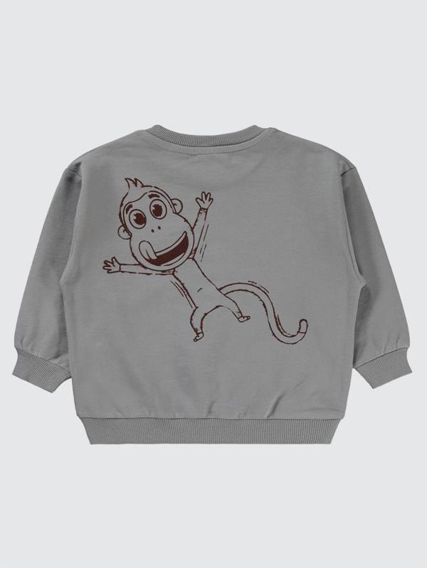 Civil Boys Kukuli Baskılı 2-5 Yaş Sweatshirt - Gri5-6 Yaş - Image 1