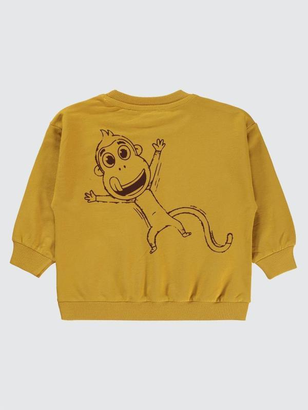 Civil Boys Kukuli Baskılı 2-5 Yaş Sweatshirt - Hardal2-3 Yaş - Image 1