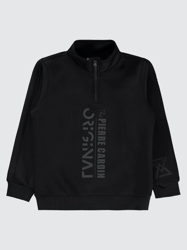 Pierre Cardin Original Baskılı 6-9 Yaş Sweatshirt - Siyah8-9 Yaş - Image 1