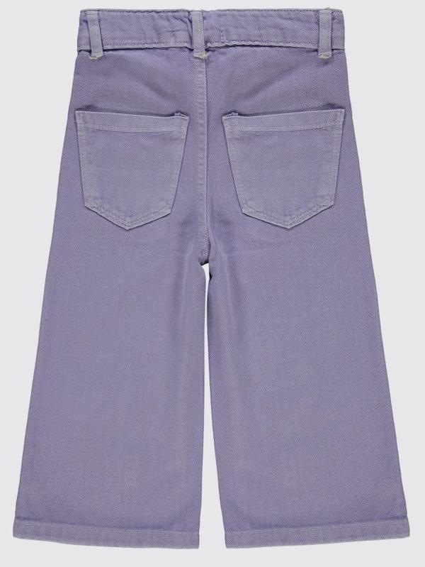 Civil Girls Çiçek Nakışlı 2-5 Yaş Pantolon - Lila4-5 Yaş - Image 1