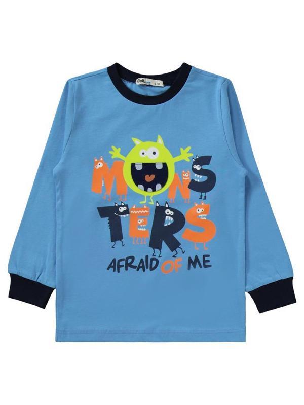 Civil Boys Monster Baskılı 2-5 Yaş Pijama Takımı - Lacivert2-3 Yaş - Image 1