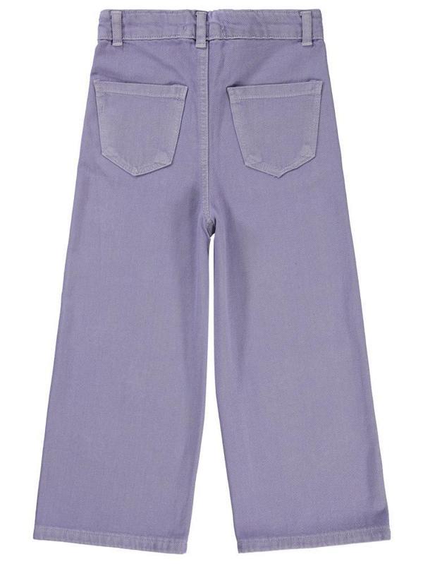 Civil Girls Çiçek Nakışlı 6-9 Yaş Pantolon - Lila7-8 Yaş - Image 1