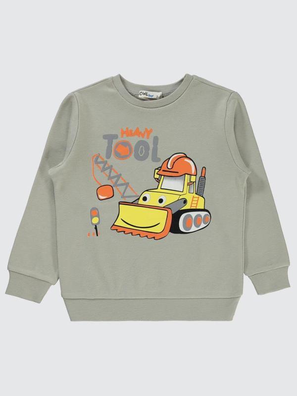 Civil Boys Tool Baskılı 2-5 Yaş Sweatshirt - Gri4-5 Yaş - Image 1
