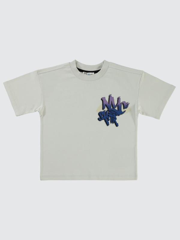 Civil Boys NYC Baskılı 10-13 Yaş Tişört - Gri10-11 Yaş - Image 1