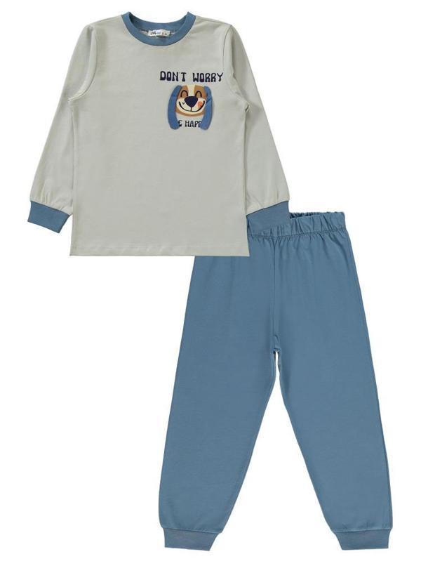 Civil Boys Köpek Baskılı 2-5 Yaş Pijama Takımı - Gri4-5 Yaş - Image 1