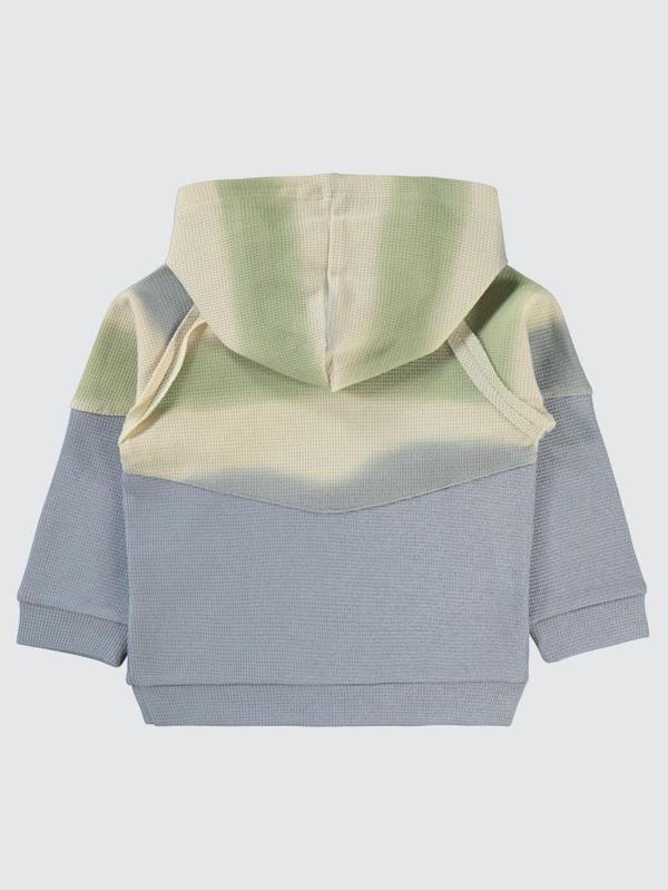 Civil Boys Dalgalı Çizgi Desenli Kapşonlu 2-5 Yaş Sweatshirt - Mavi3-4 Yaş - Image 1