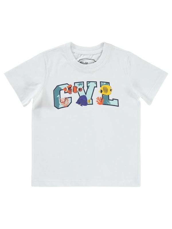 Civil Boys Cvl Balıklar Baskılı 2-5 Yaş Tişört - Beyaz5-6 Yaş - Image 1